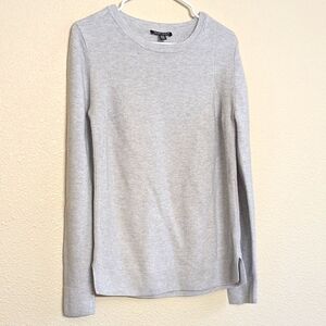 Hilary Radley Size Medium Soft Gray Ribbed Women's Sweater Stylish!